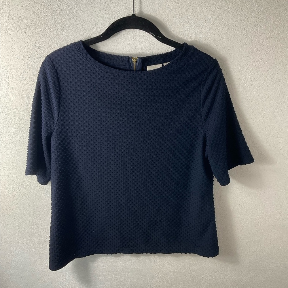 Chico’s‎ Blue Textured Top Shirt Sz 0(S)